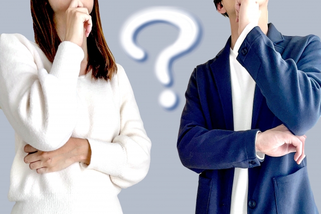 クエスチョンマークの男女